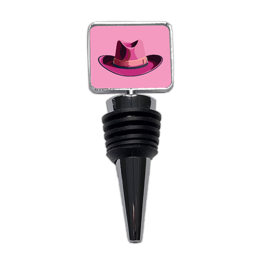 Cowgirl Hat Pink Western Country Wine Bottle Stopper
