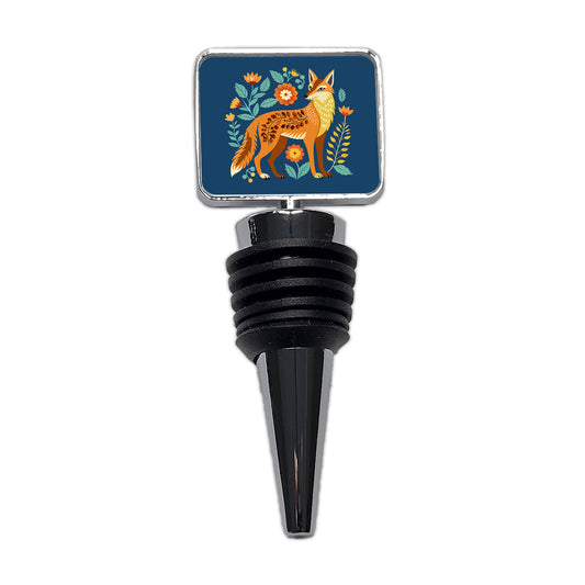 Coyote Pretty Floral Flowers Wine Bottle Stopper