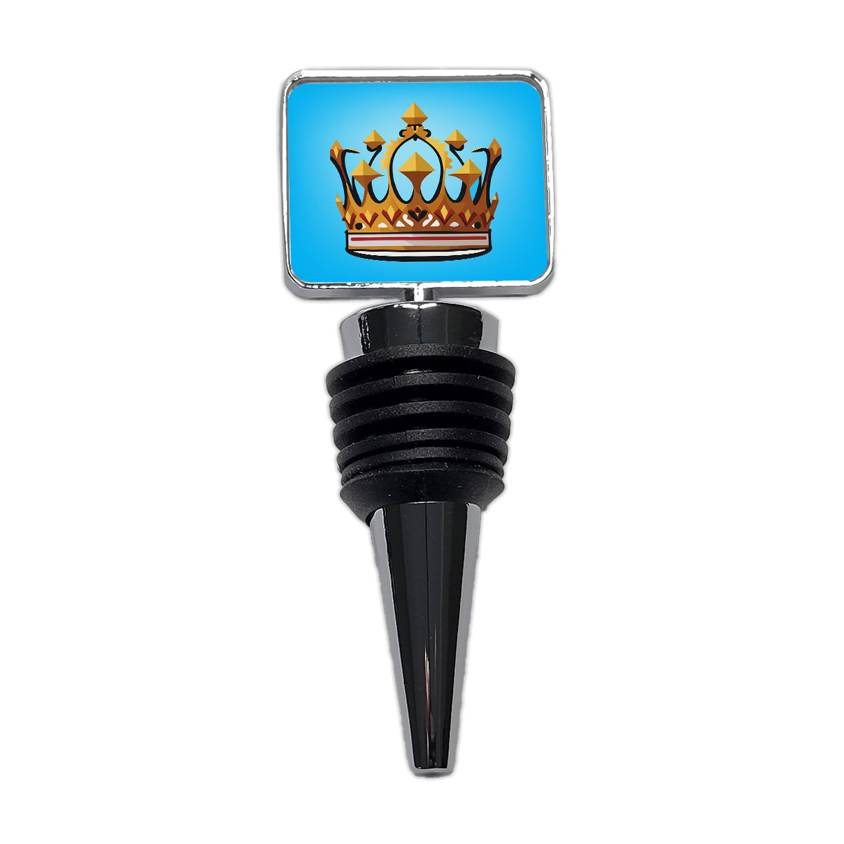 Crown King Queen Royalty Wine Bottle Stopper