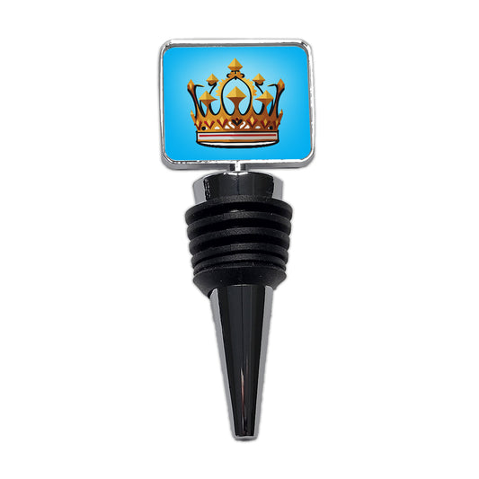 Crown King Queen Royalty Wine Bottle Stopper