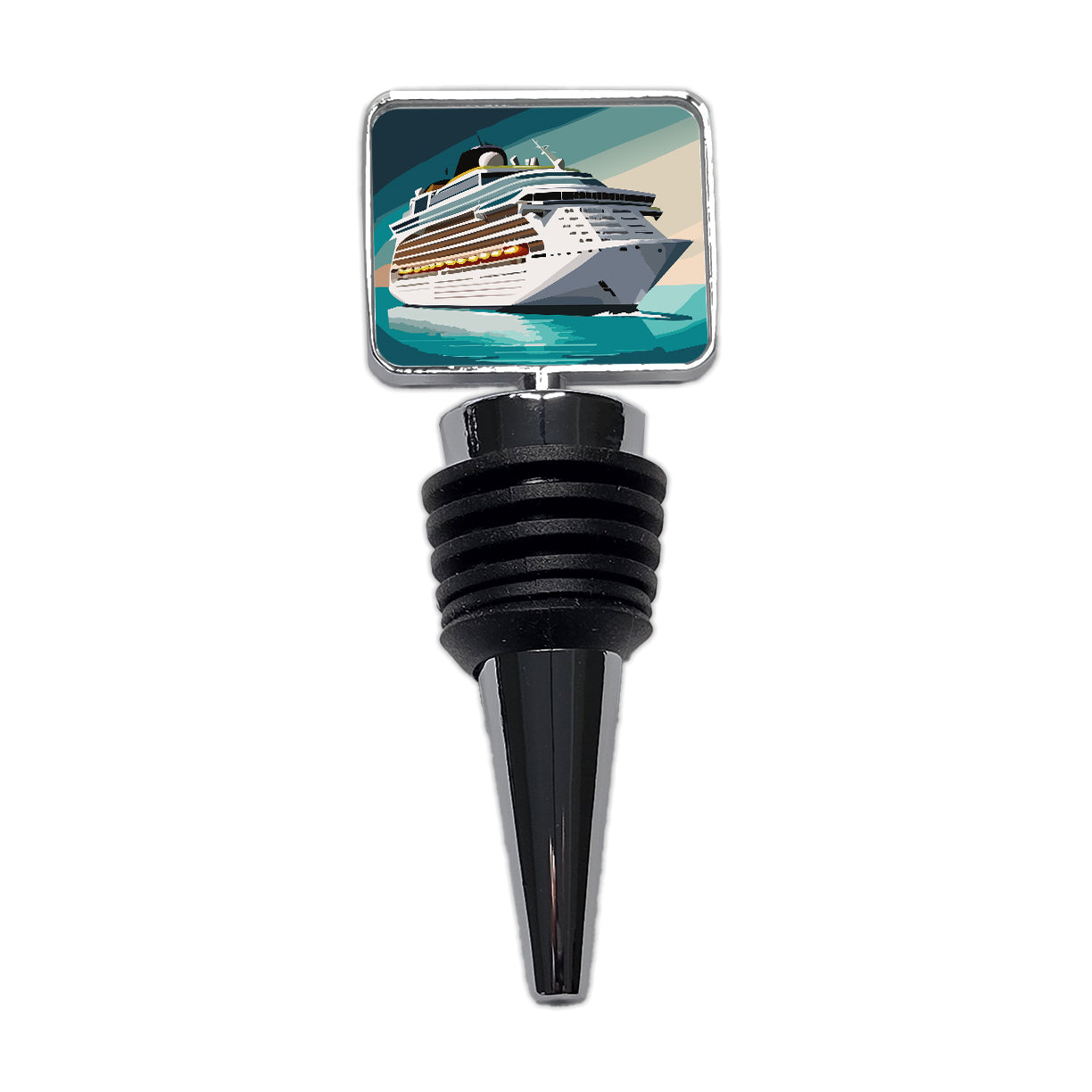 Cruise Ship Cruising Ocean Trip Vacation Bon Voyage Wine Bottle Stopper