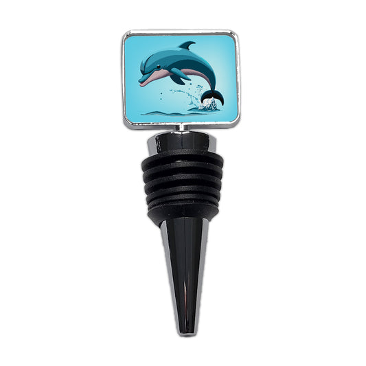 Dolphin Jumping Out of Water Wine Bottle Stopper