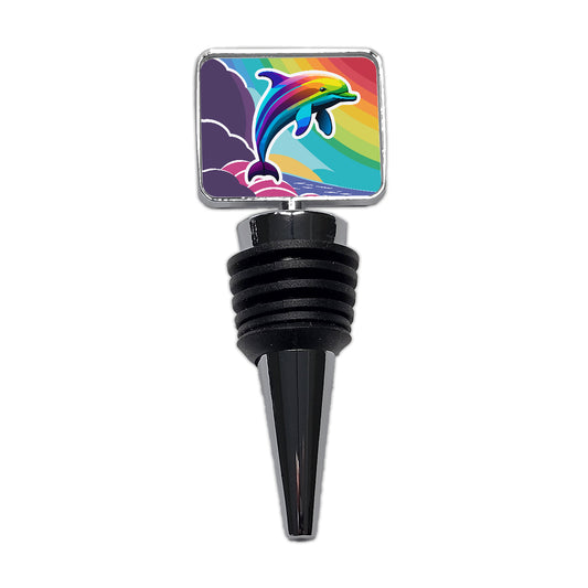 Dolphin Rainbow Cute Wine Bottle Stopper