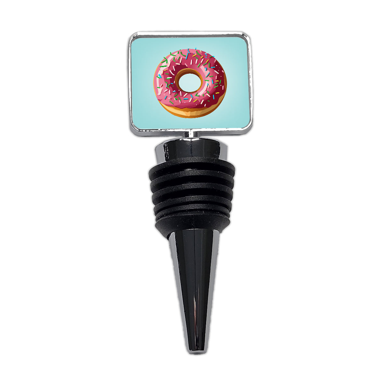 Donut Pink Sprinkles Wine Bottle Stopper