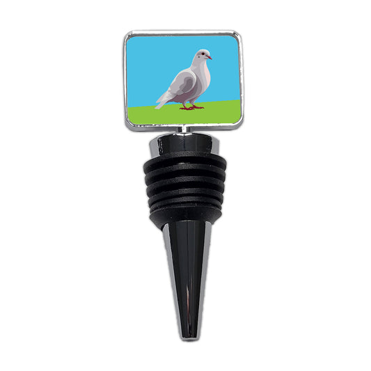 Dove Standing White Wine Bottle Stopper