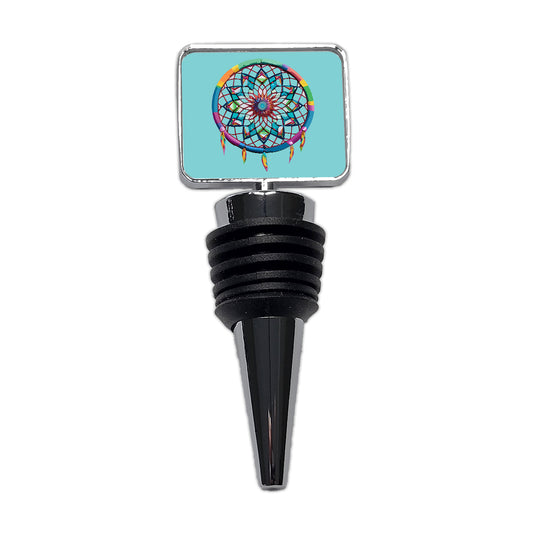 Dream Catcher Colorful Feathers Wine Bottle Stopper