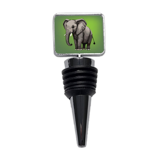Elephant with Tusks Majestic Wine Bottle Stopper