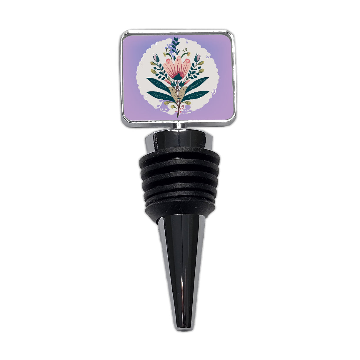 Flowers Floral Motif Bohemian Elegant Wedding Wine Bottle Stopper