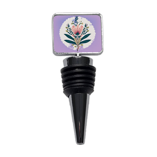 Flowers Floral Motif Bohemian Elegant Wedding Wine Bottle Stopper