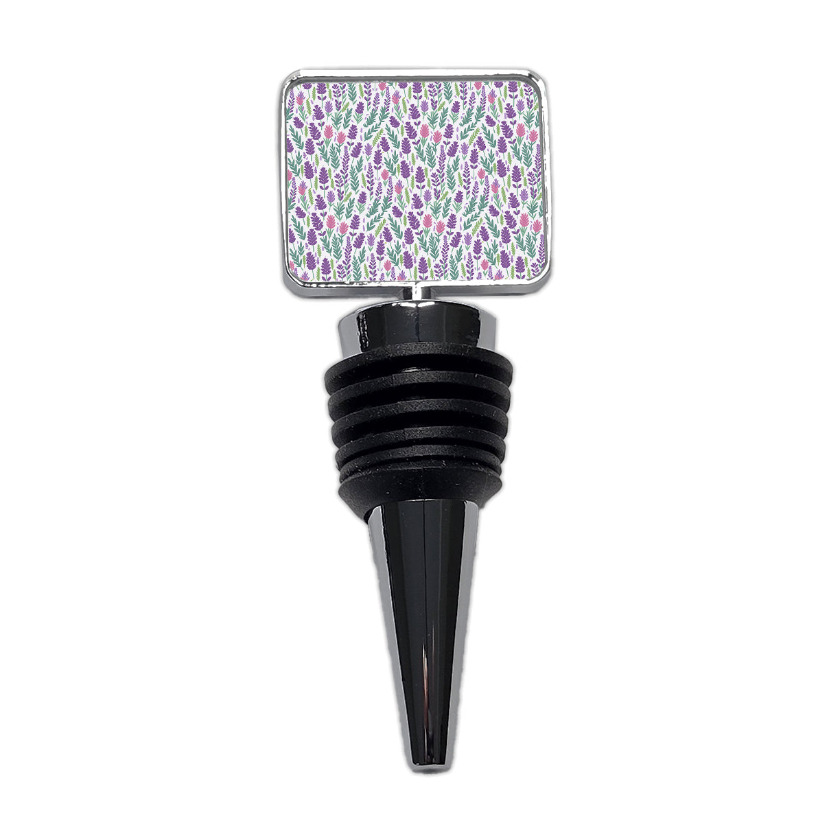Flowers Lavender Cute Pattern Wine Bottle Stopper