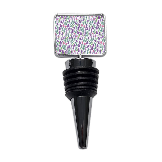 Flowers Lavender Cute Pattern Wine Bottle Stopper