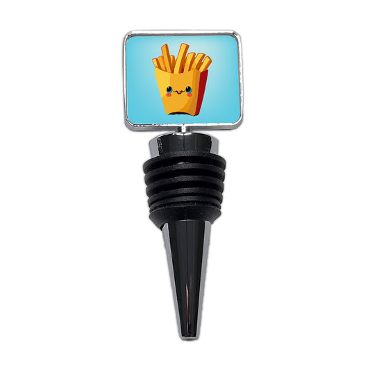 French Fries Smiling Wine Bottle Stopper
