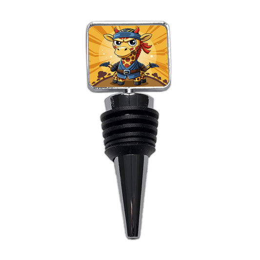 Giraffe Ninja Funny Wine Bottle Stopper