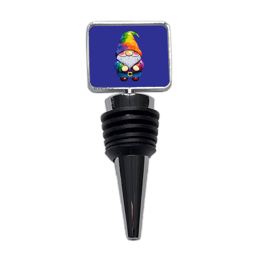 Gnome Standing Rainbow Wine Bottle Stopper