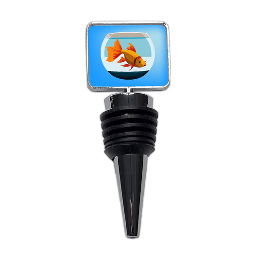 Goldfish in Bowl Pet Wine Bottle Stopper