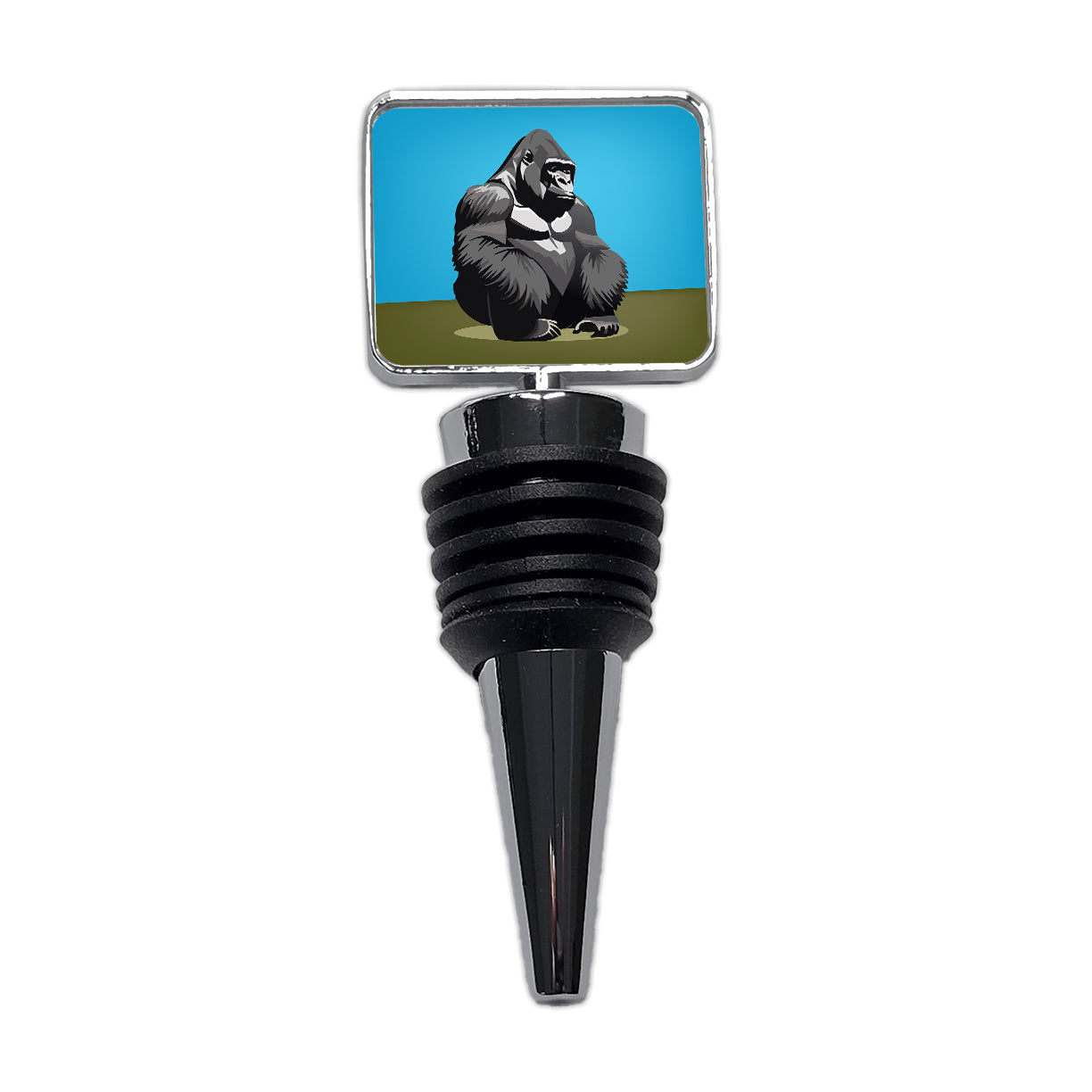 Gorilla Sitting Wine Bottle Stopper