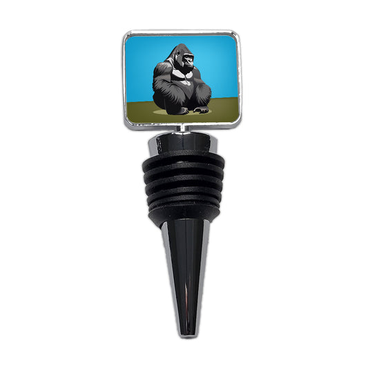 Gorilla Sitting Wine Bottle Stopper
