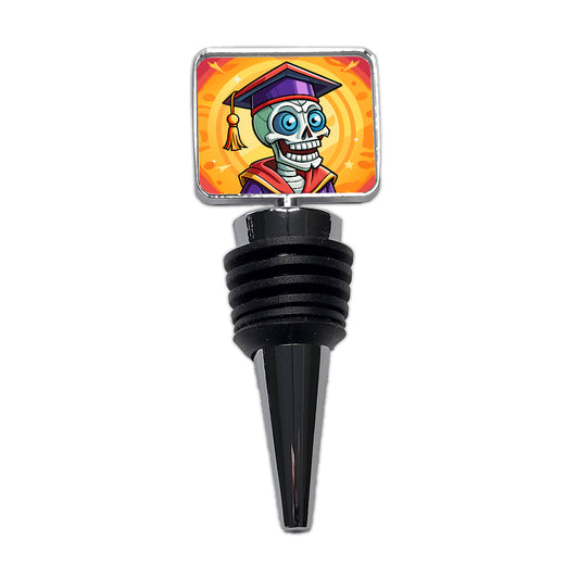 Graduate Skeleton Funny Graduation Wine Bottle Stopper