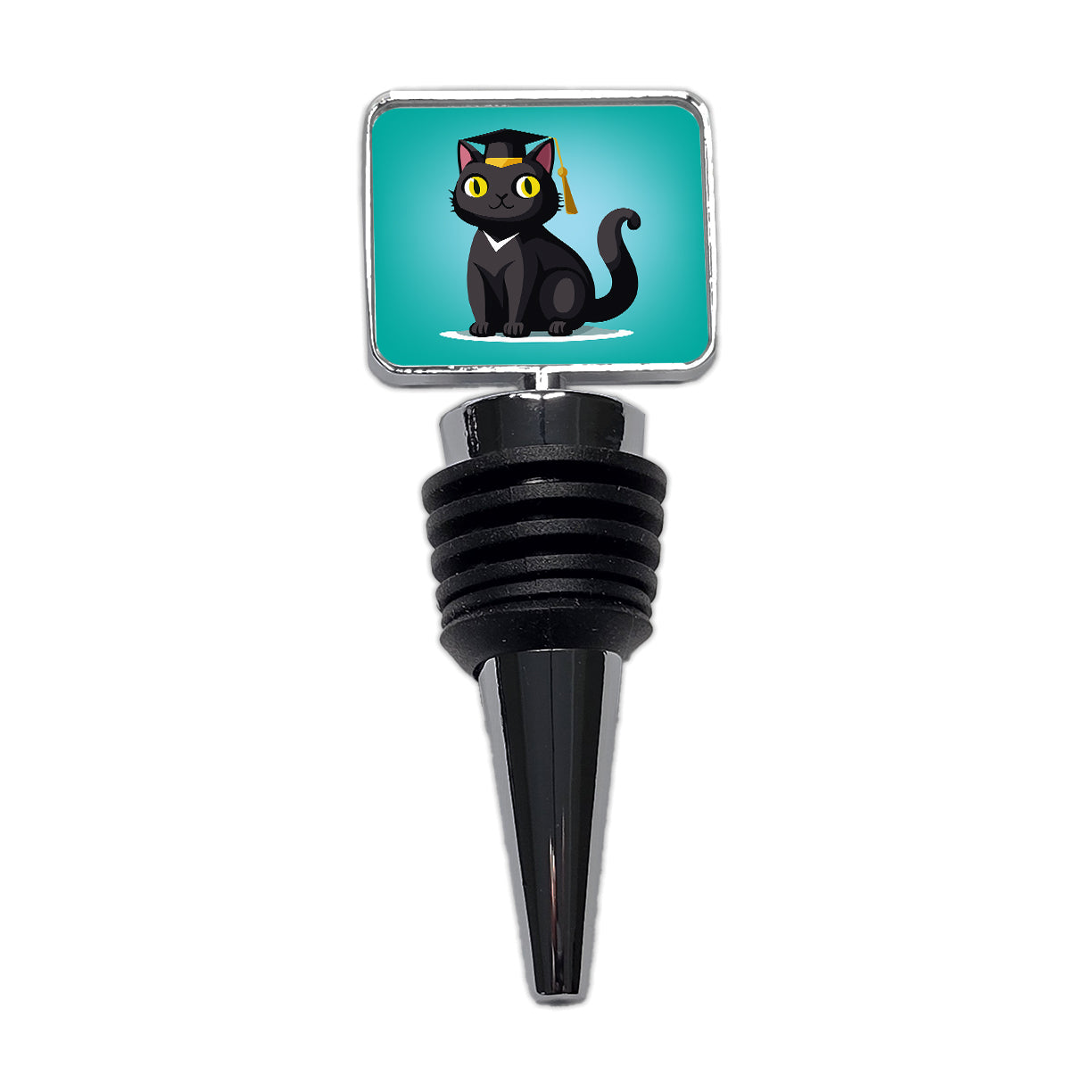 Graduation Cat Cute Graduate Wine Bottle Stopper