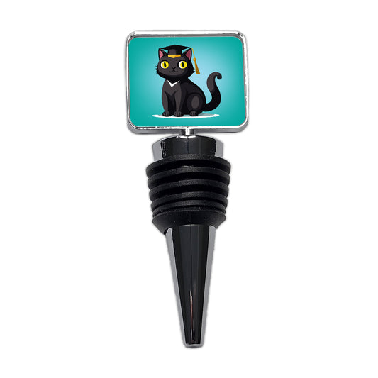 Graduation Cat Cute Graduate Wine Bottle Stopper