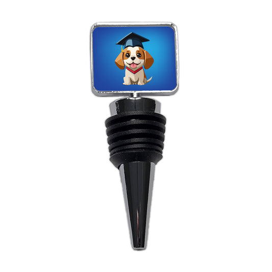 Graduation Dog Graduate Cute Wine Bottle Stopper