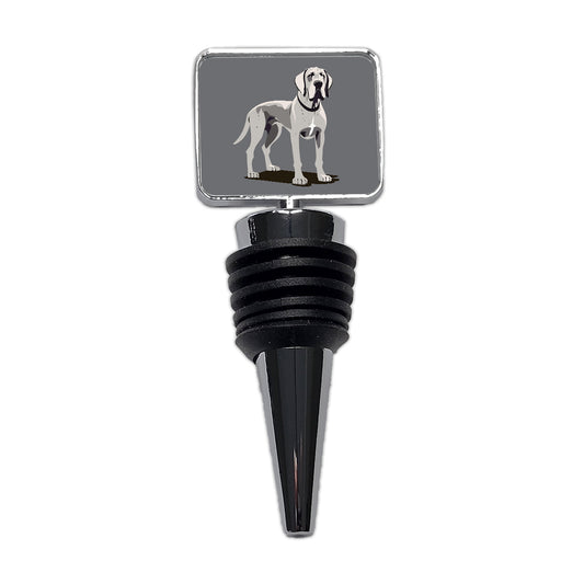 Great Dane Dog Standing Wine Bottle Stopper