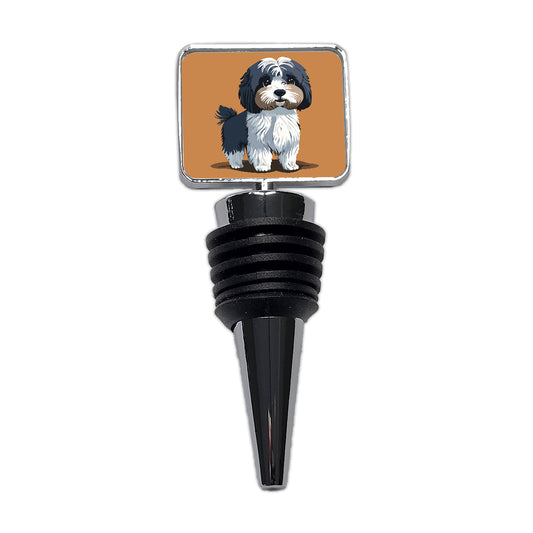 Havanese Dog Standing Wine Bottle Stopper