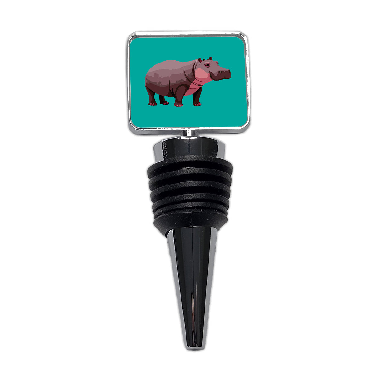 Hippopotamus Standing Wine Bottle Stopper