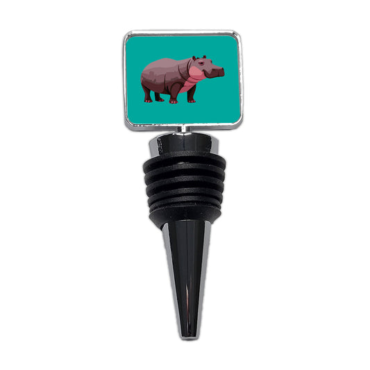 Hippopotamus Standing Wine Bottle Stopper