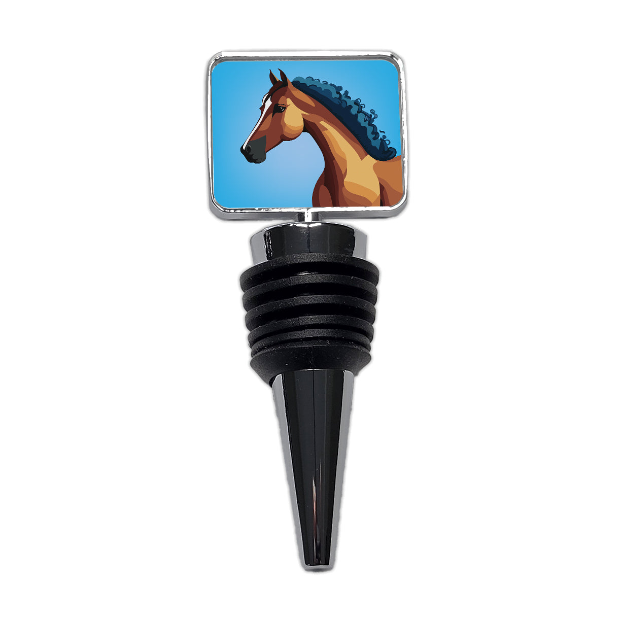 Horse Head Portrait Wine Bottle Stopper
