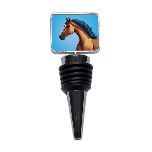 Horse Head Portrait Wine Bottle Stopper