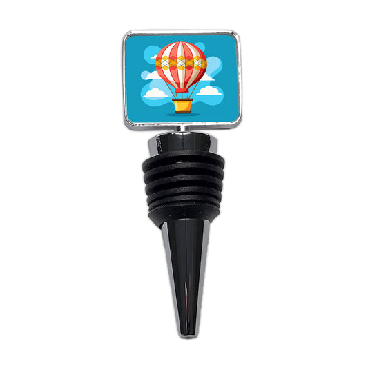 Hot Air Balloon in Sky Wine Bottle Stopper