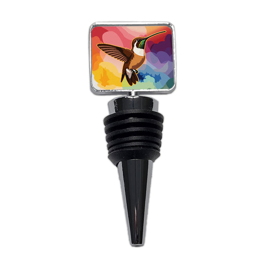 Hummingbird Brown Wine Bottle Stopper