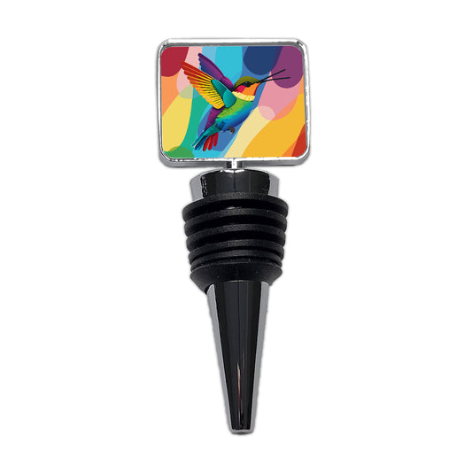 Hummingbird Rainbow Wine Bottle Stopper
