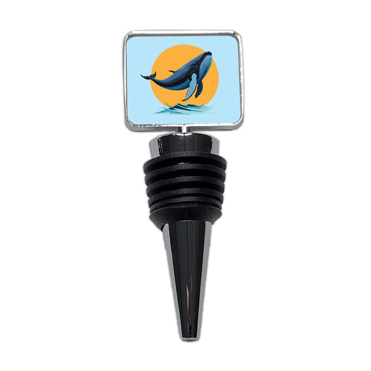 Humpback Whale Jumping Out of Water Wine Bottle Stopper