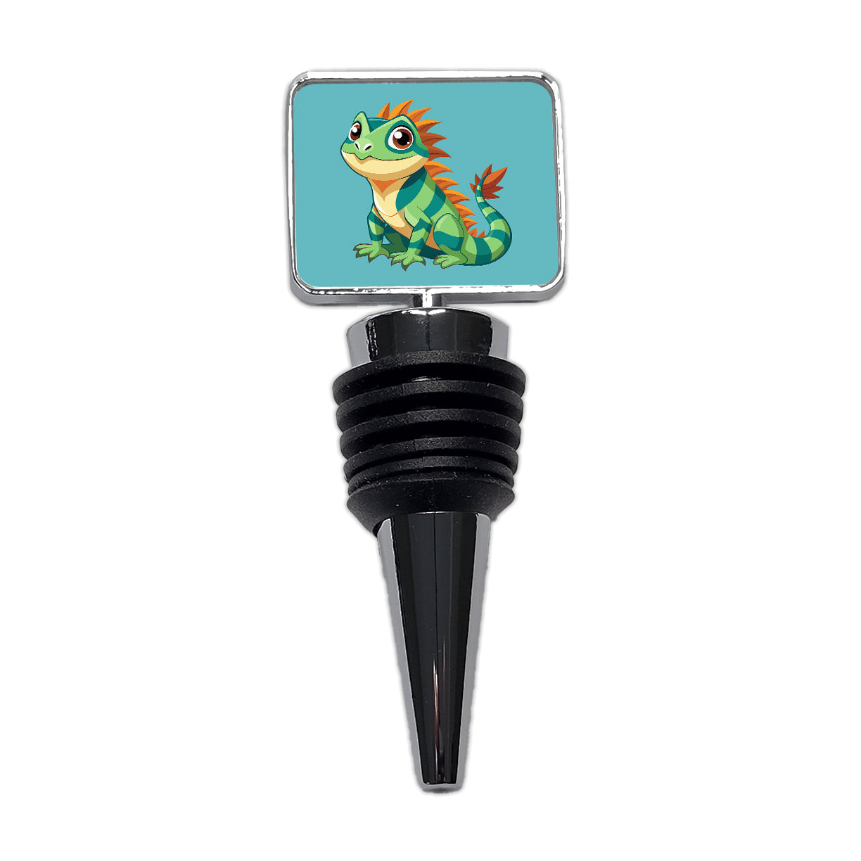 Iguana Lizard Cute Wine Bottle Stopper