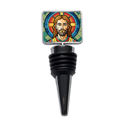 Jesus Stained Glass Christian Religious Catholic Wine Bottle Stopper