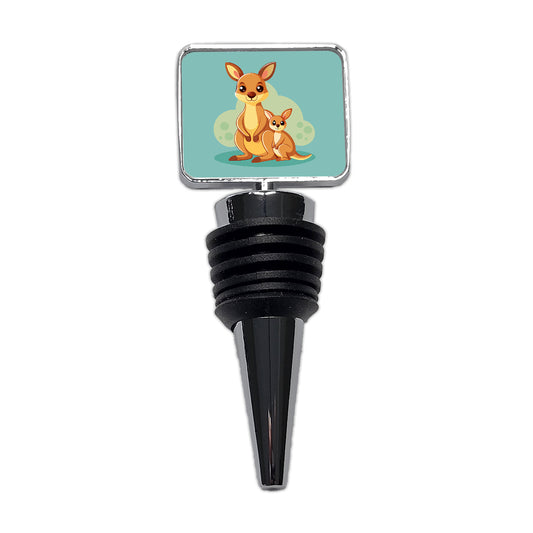 Kangaroo Mom and Baby Wine Bottle Stopper