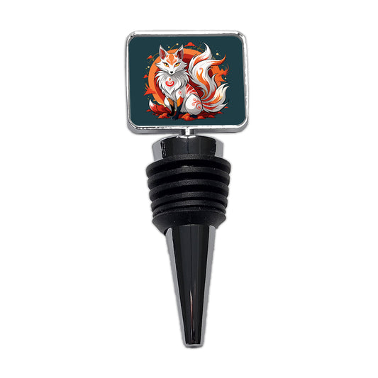 Kitsune Fox Japanese Folklore Wine Bottle Stopper