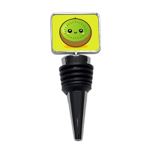 Kiwi Cute Happy Fruit Wine Bottle Stopper