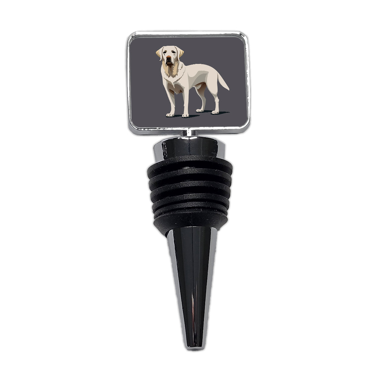 Labrador Retriever Dog Standing Wine Bottle Stopper