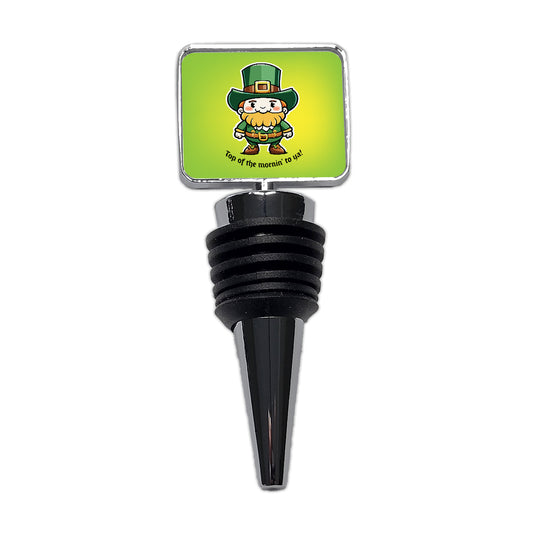 Leprechaun Irish Top of the Morning Funny St Patrick's Day Wine Bottle Stopper