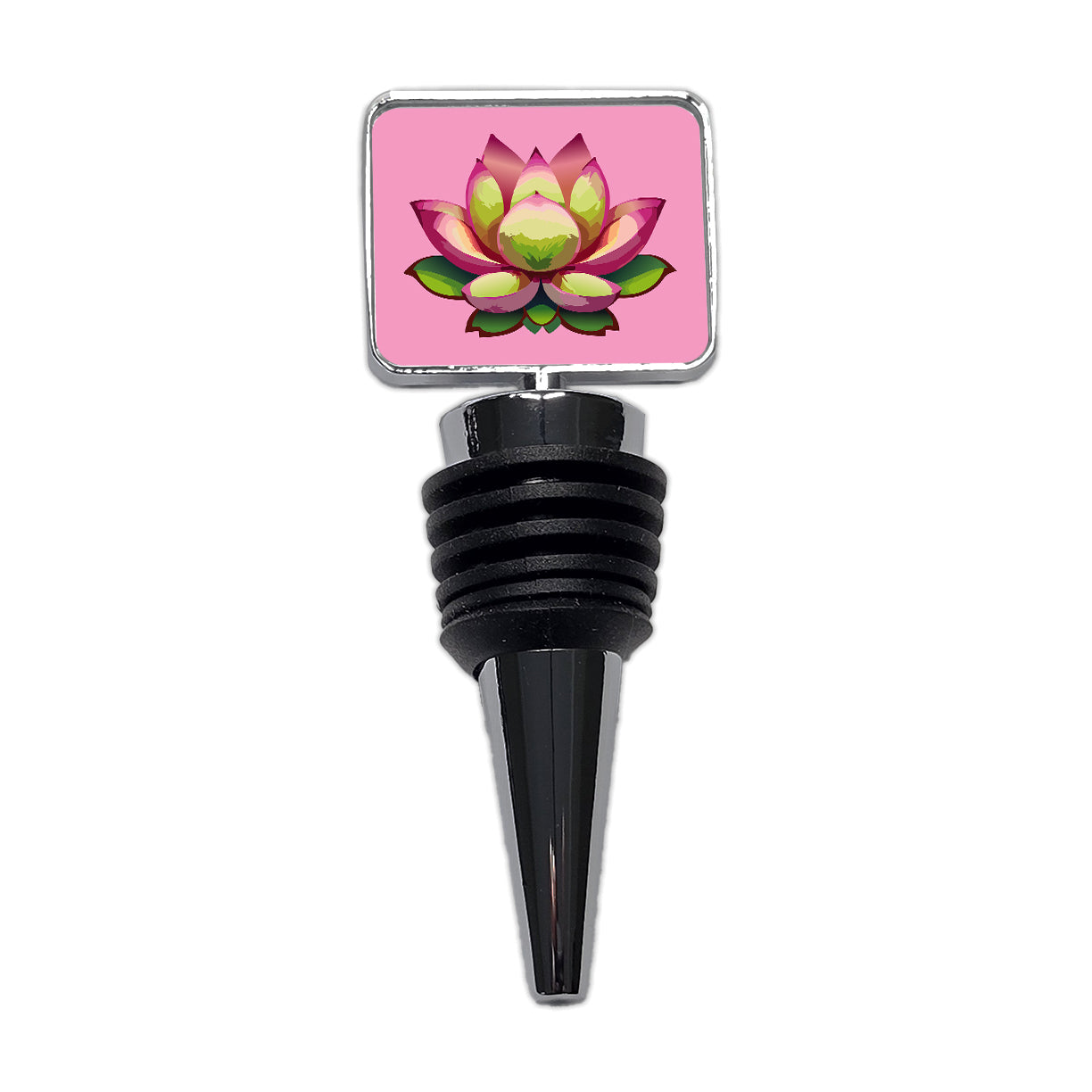 Lotus Flower Purity Strength Yoga Plant Wine Bottle Stopper