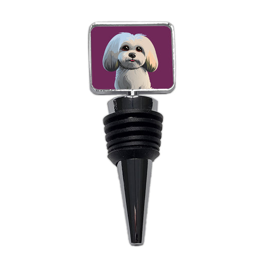 Maltese Dog Cute Wine Bottle Stopper
