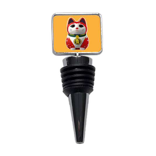 Maneki Neko Lucky Cat Wine Bottle Stopper