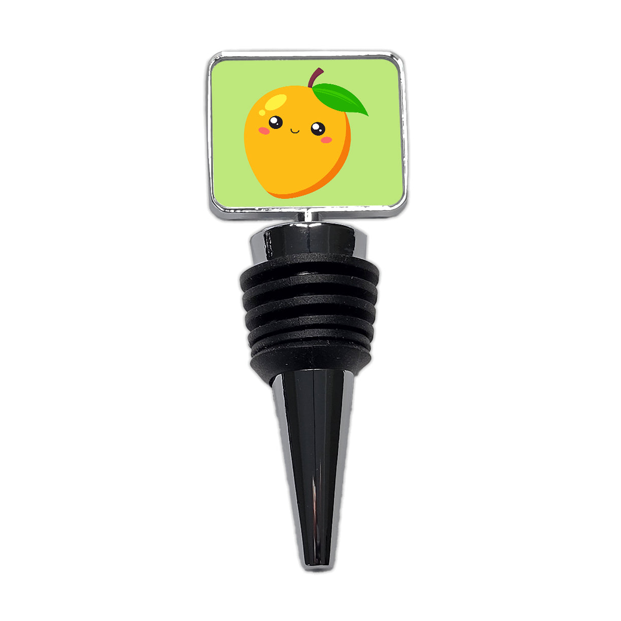 Mango Cute Happy Fruit Wine Bottle Stopper