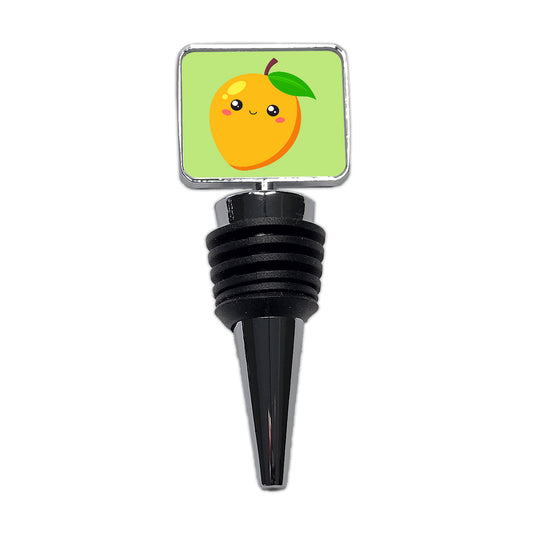 Mango Cute Happy Fruit Wine Bottle Stopper