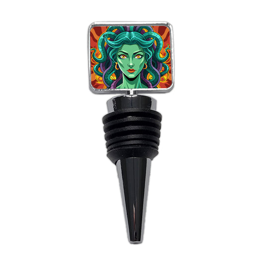 Medusa Gorgon Snake Hair Greek Mythology Wine Bottle Stopper