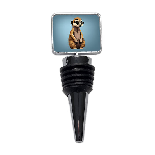 Meerkat Small Mongoose Sitting Wine Bottle Stopper