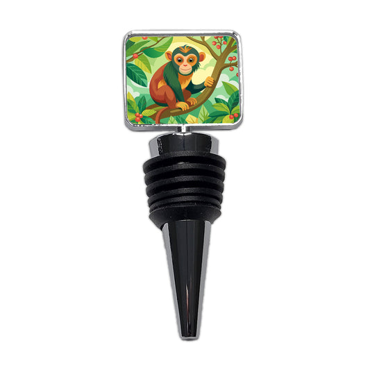 Monkey in Tree Wine Bottle Stopper
